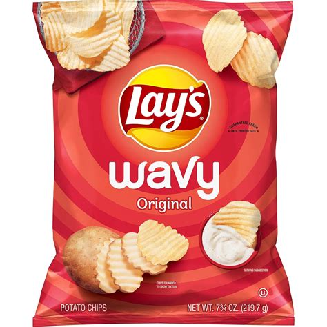 How many sugar are in wavy chips - calories, carbs, nutrition