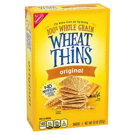 How many sugar are in wheat thins original - calories, carbs, nutrition