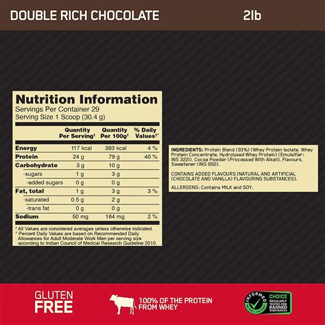 How many sugar are in whey protein powder-chocolate - calories, carbs, nutrition