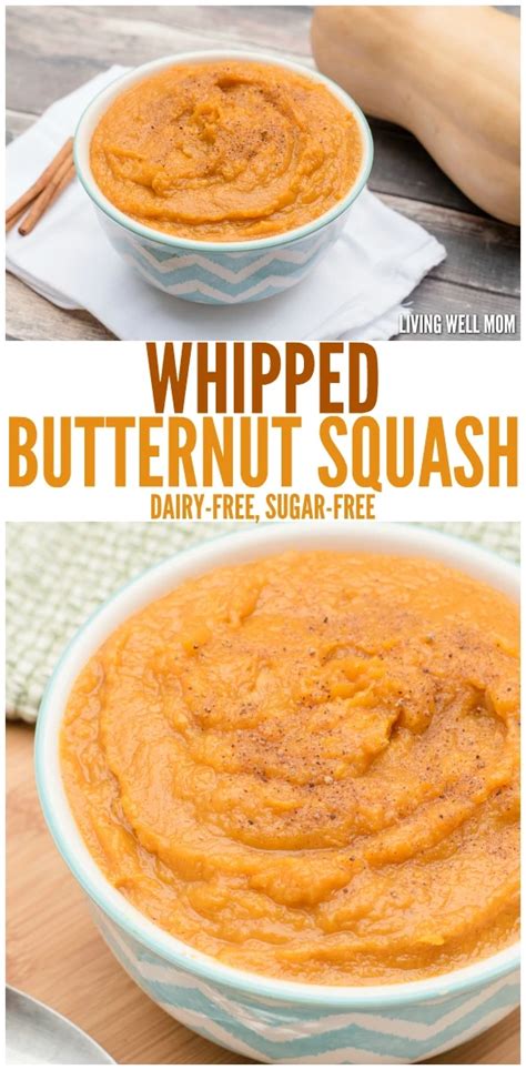 How many sugar are in whipped fresh butternut squash - calories, carbs, nutrition