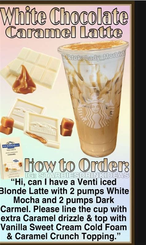 How many sugar are in white chocolate caramel latte - calories, carbs, nutrition