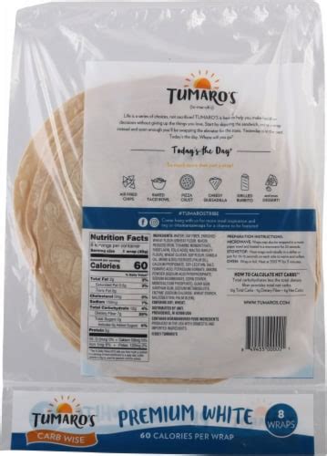 How many sugar are in white tortilla wraps - calories, carbs, nutrition