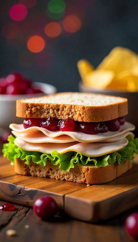 How many sugar are in wholemeal turkey and cranberry sandwich - calories, carbs, nutrition