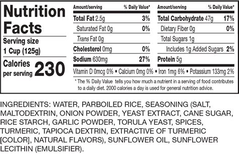 How many sugar are in yellow rice - calories, carbs, nutrition