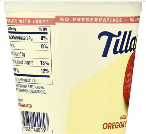 How many sugar are in yogurt - oregon strawberry - calories, carbs, nutrition