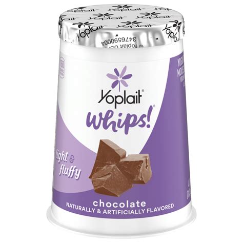 How many sugar are in yogurt whips - chocolate - calories, carbs, nutrition