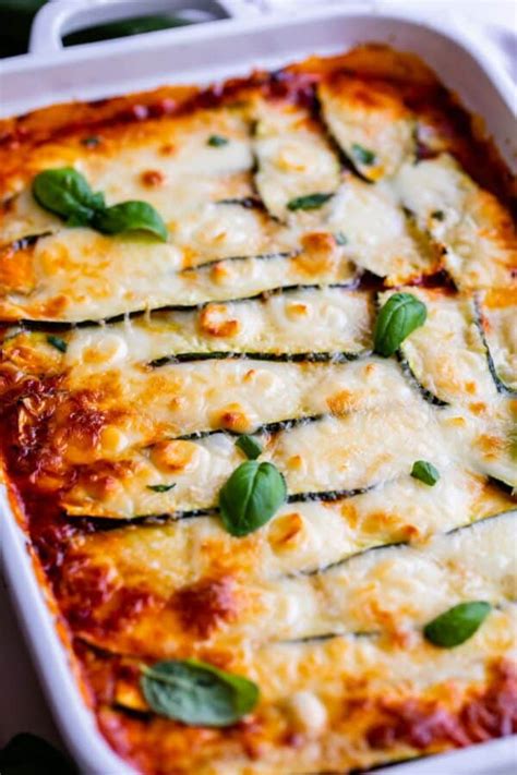 How many sugar are in zucchini lasagna - calories, carbs, nutrition