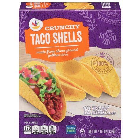 How much fat is in + crunchy taco shells + - calories, carbs, nutrition