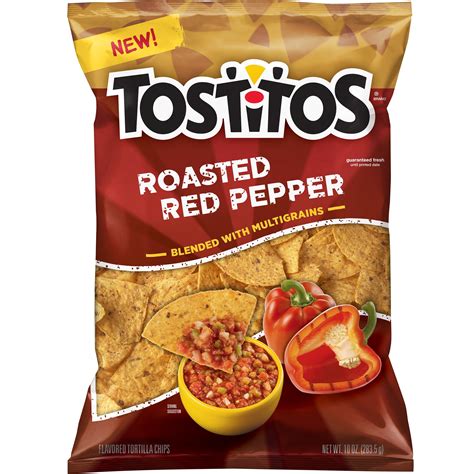 How much fat is in 10 red pepper chips - calories, carbs, nutrition