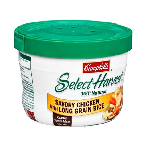 How much fat is in 100% natural, savory chicken with long grain rice - calories, carbs, nutrition