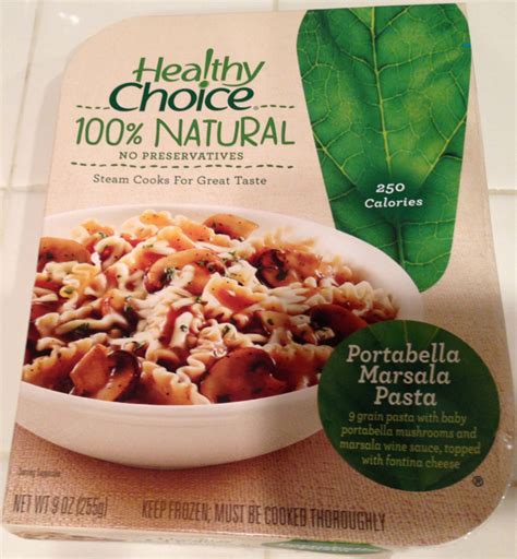 How much fat is in 100% natural portabella marsala pasta - calories, carbs, nutrition