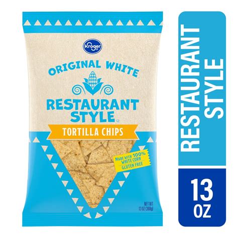 How much fat is in 100% white corn restaurant style tortilla chips - calories, carbs, nutrition
