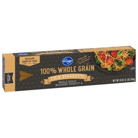 How much fat is in 100% whole grain spaghetti - calories, carbs, nutrition