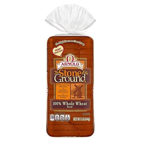 How much fat is in 100% whole wheat (stone ground) - calories, carbs, nutrition