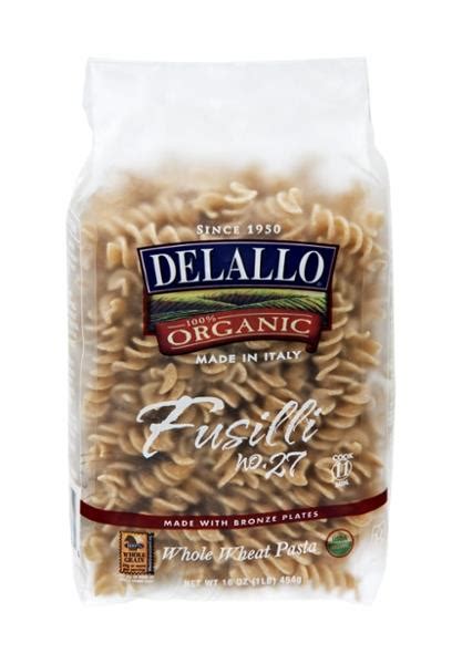 How much fat is in 100% whole wheat fusilli - calories, carbs, nutrition