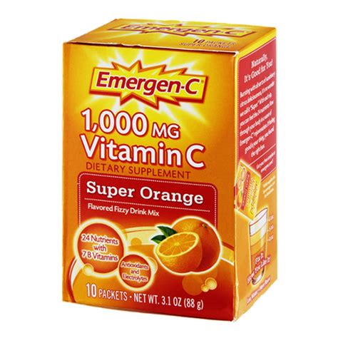 How much fat is in 1000 mg vitamin c - super orange - calories, carbs, nutrition