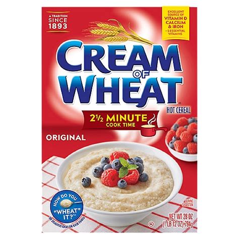 How much fat is in 2.5 minute hot cereal - calories, carbs, nutrition