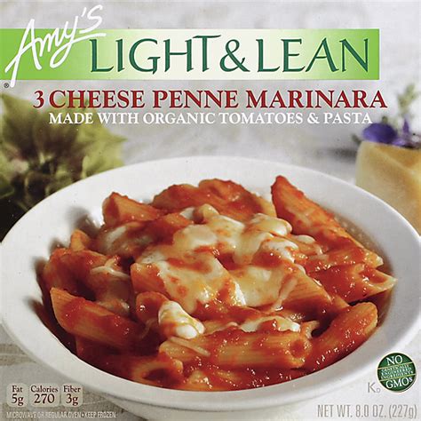 How much fat is in 3 cheese penne marinara - calories, carbs, nutrition