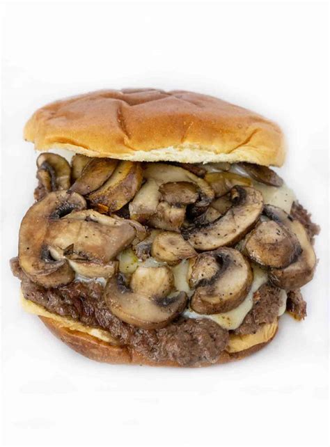 How much fat is in 325 oz mushroom swiss burger - calories, carbs, nutrition