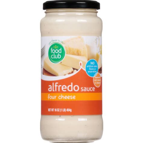 How much fat is in alfredo sauce - four cheese - calories, carbs, nutrition