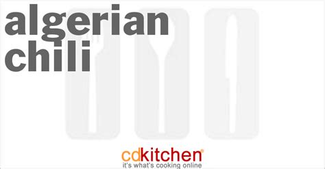 How much fat is in algerian chili - calories, carbs, nutrition