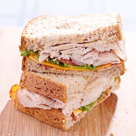 How much fat is in all american turkey and ham sandwich - calories, carbs, nutrition