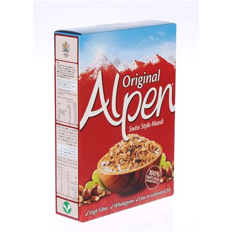 How much fat is in alpen breakfast cereal - calories, carbs, nutrition