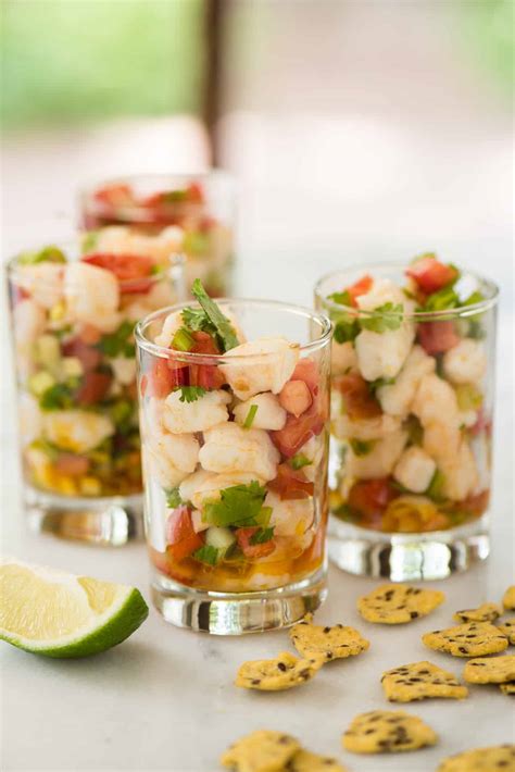 How much fat is in appetizer shrimp ceviche - calories, carbs, nutrition