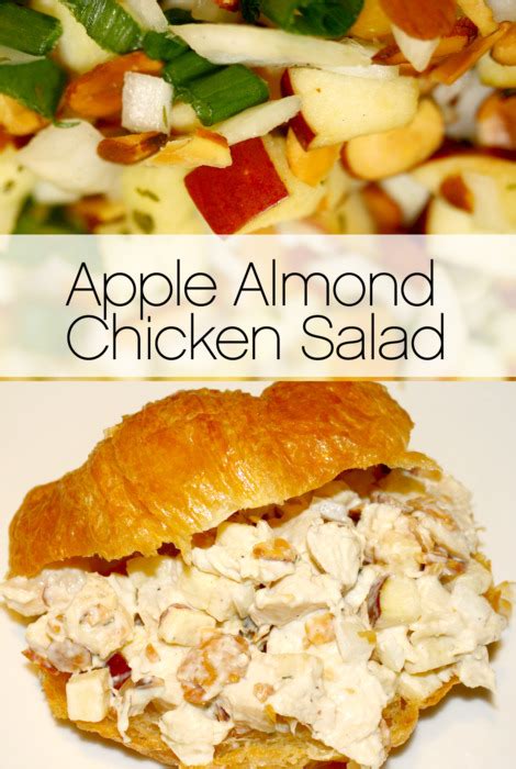 How much fat is in apple almond chicken salad - calories, carbs, nutrition