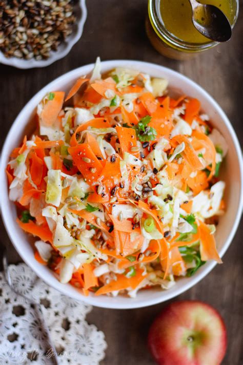 How much fat is in apple carrot slaw & mint - calories, carbs, nutrition