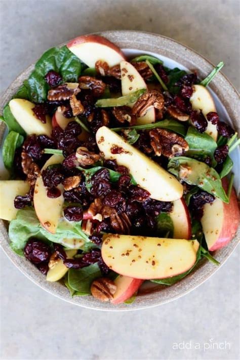 How much fat is in apple cranberry spinach salad - calories, carbs, nutrition