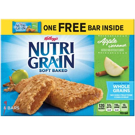 How much fat is in apple nutrigrain bar - calories, carbs, nutrition