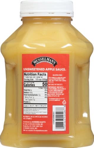 How much fat is in applesauce - natural - calories, carbs, nutrition
