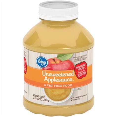 How much fat is in applesauce - unsweetened - calories, carbs, nutrition