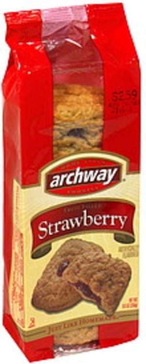 How much fat is in archway home style cookies, strawberry filled - calories, carbs, nutrition