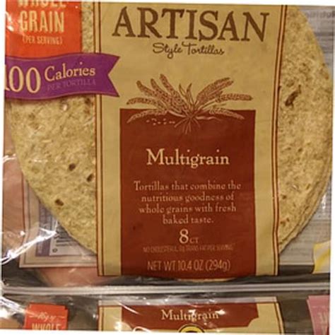 How much fat is in artisan style tortillas - calories, carbs, nutrition