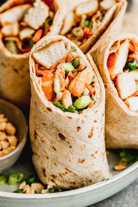 How much fat is in asian chicken wrap - calories, carbs, nutrition