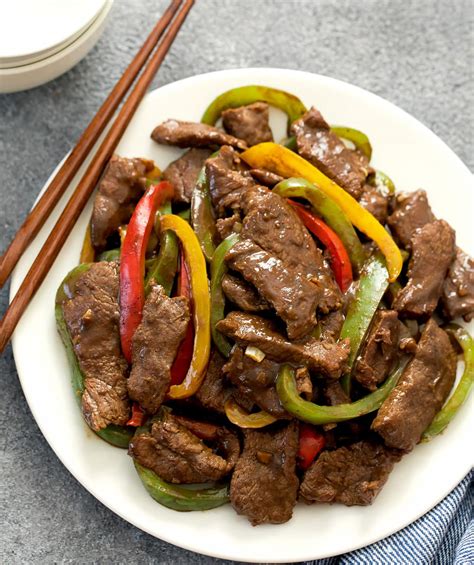 How much fat is in asian pepper steak - calories, carbs, nutrition