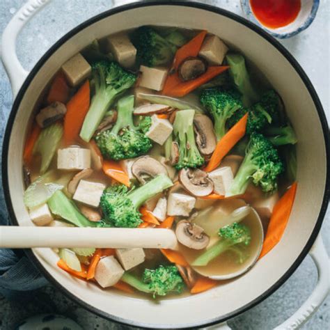 How much fat is in asian root vegetable and tofu soup - calories, carbs, nutrition