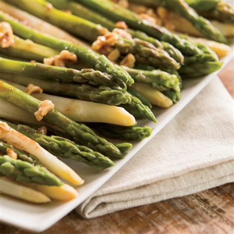 How much fat is in asparagus with brn butter hazelnut - calories, carbs, nutrition