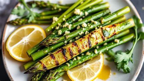 How much fat is in asparagus with lemon garlic vinaigrette - calories, carbs, nutrition