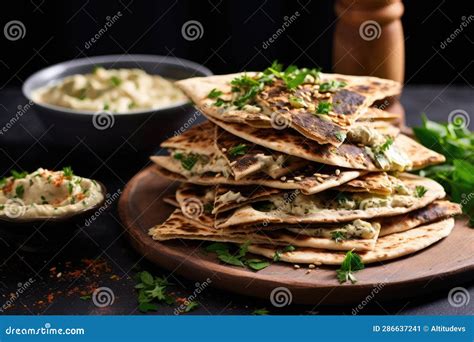 How much fat is in baba ghanoush with pita triangles - calories, carbs, nutrition