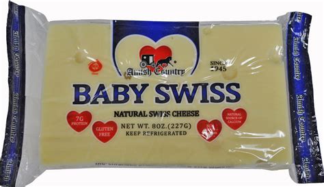 How much fat is in baby swiss - calories, carbs, nutrition