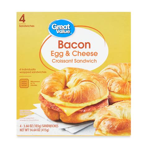 How much fat is in bacon, egg and cheese croissant - calories, carbs, nutrition