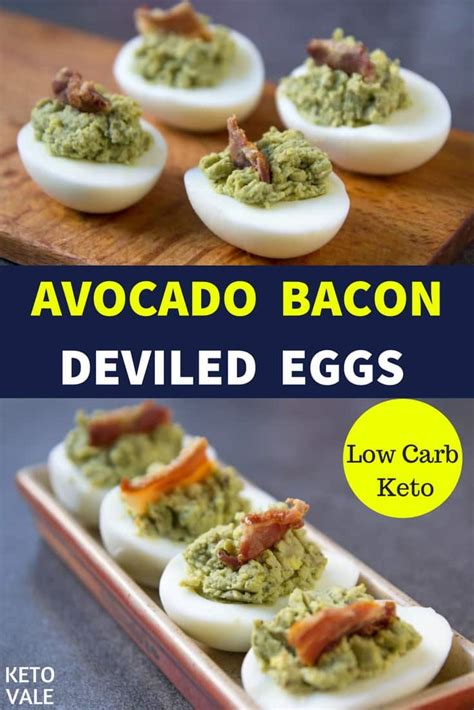 How much fat is in bacon and avocado deviled eggs - calories, carbs, nutrition