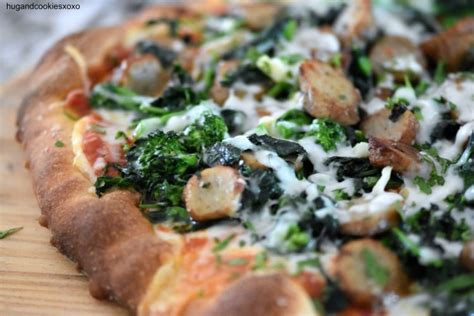 How much fat is in bacon and broccoli rabe pizza - calories, carbs, nutrition