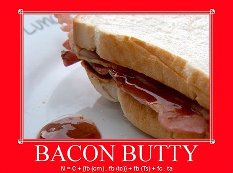 How much fat is in bacon butty - calories, carbs, nutrition