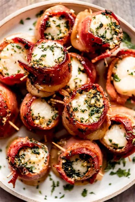 How much fat is in bacon wrapped scallops-occ - calories, carbs, nutrition