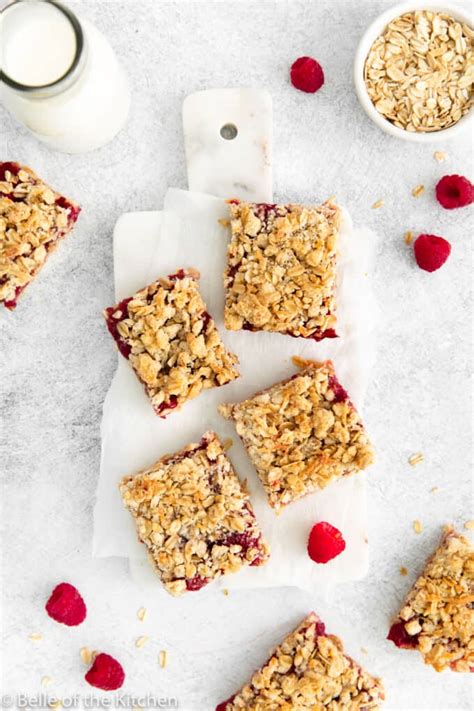 How much fat is in baked bars raspberry - calories, carbs, nutrition