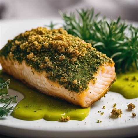 How much fat is in baked fish w/ herb crust - calories, carbs, nutrition